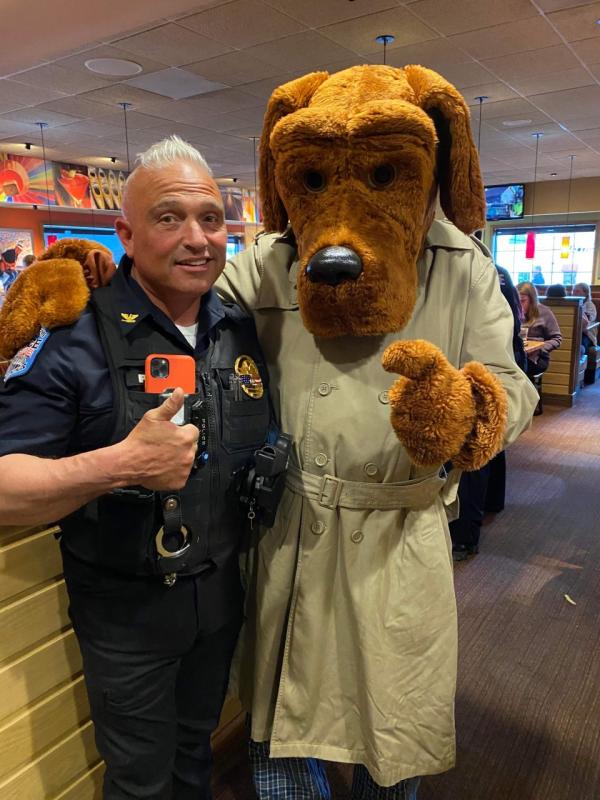 Thomaston Chief Hoppe and McGruff. (Photo courtesy Troy Peasley)