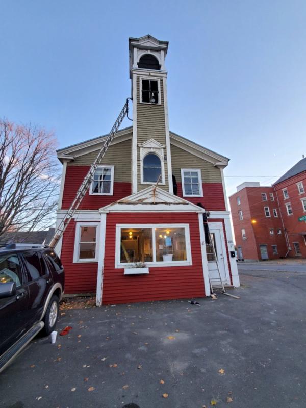 A fresh coat of paint to rejuvenate a historic building. (Photo by Laurel Christopher)