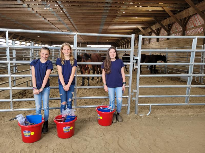 May 7, Lliza Esancy, Ava Dean and Tildy Stewart, in Orange, Massachusetts. (Photo courtesy Robyn Esancy)