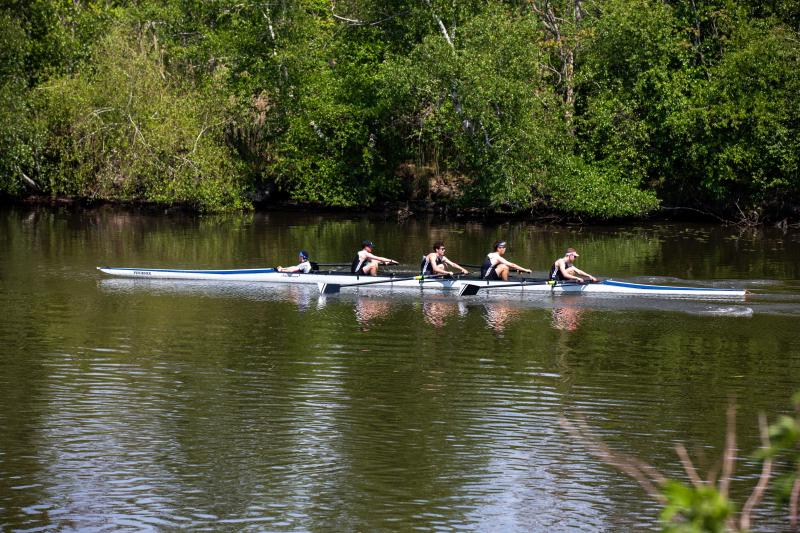 The boys 4+ “B” team in the finals. (Photo courtesy Allison Langley)