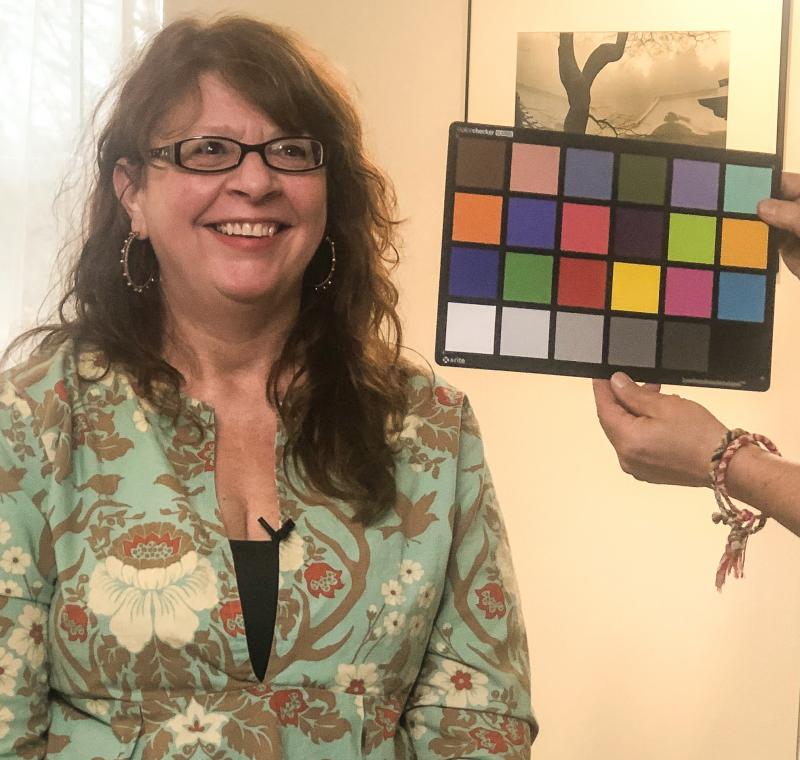 Christine, owner of a framing store, who stars in a short Finding Our Voices documentary premiering July 16 at the Maine International Film Festival in Waterville. (Photo courtesy Finding Our Voice)