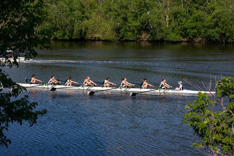 The girls 8+ team in the finals. (Photo courtesy Allison Langley)