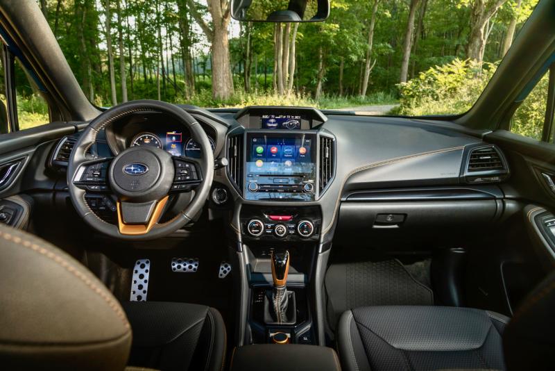 By Subaru standards, the Wilderness interior with its color accents and, in this case, the upgraded Starlink touchscreen, seems almost luxurious.