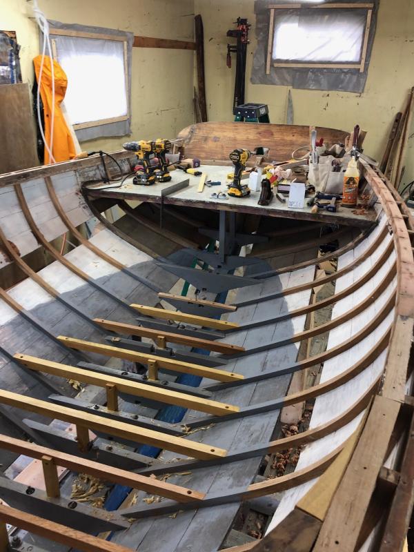 New frames, new floors and new sole frames in preparation for a new sole. (Photo courtesy Lisa Morgan)