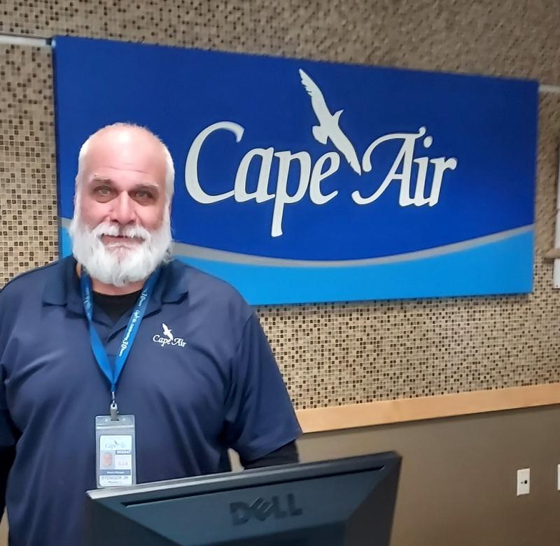 Rocky Stenger, Jr., Station Manager for Cape Air at the Knox County Regional Airport. (Photo by Chris Wolf)