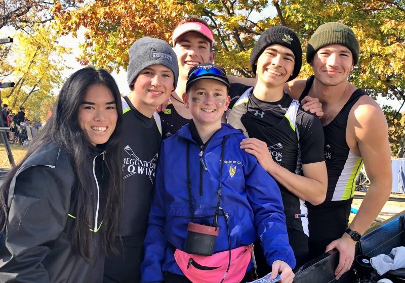 Front, left to right: Olivia Goodwin-Cook, Connor Howland, Aaron Dowd, Tristan Strong, Cabot Adams. Back: Dominic Piconi. Photo by Peter Piconi