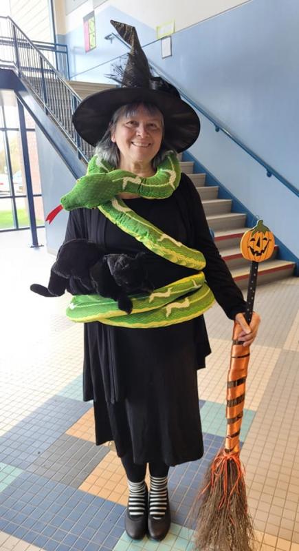 Ms. Snow, Title 1 Math Interventionist. (witch) (Photo courtesy South School)