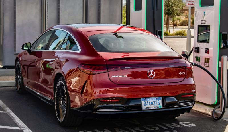 With Level II or III charging, at home or on the road, significant mileage can be packed on in less than half an hour. The cost is always less than gasoline and of course no tailpipe emissions—and no tailpipe.