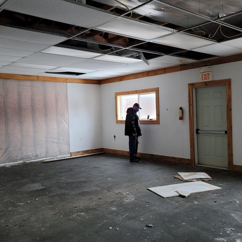 Empty space in the same building as the Come Spring Food Pantry which needs a lot of electrical and plumbing work. Photo courtesy Nancy Wood