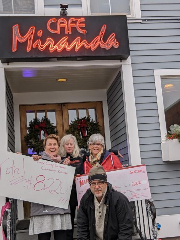 Post fundraiser with Kerry Alterio of Cafe Miranda. Photo courtesy Nancy Wood