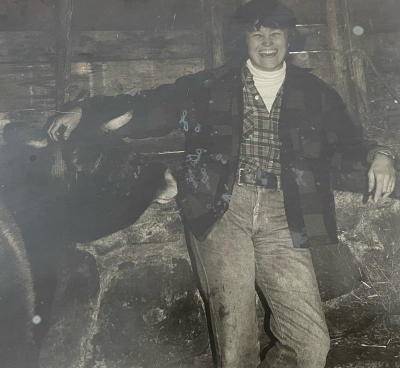 Diane O’Brien and her dairy cow, Sugar. (Photo courtesy of Diane O’Brien) Cow