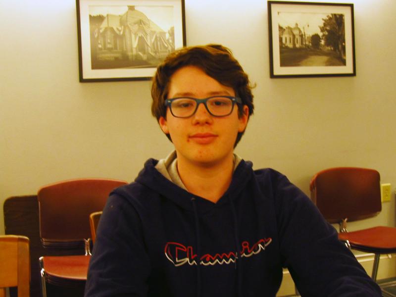 Ian Norwood at the library. Photo by Kay Stephens