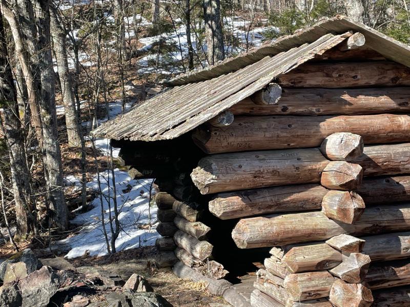 The remaining lean-to atop Bald Rock. (Photo by Ed O’Brien) Shelter