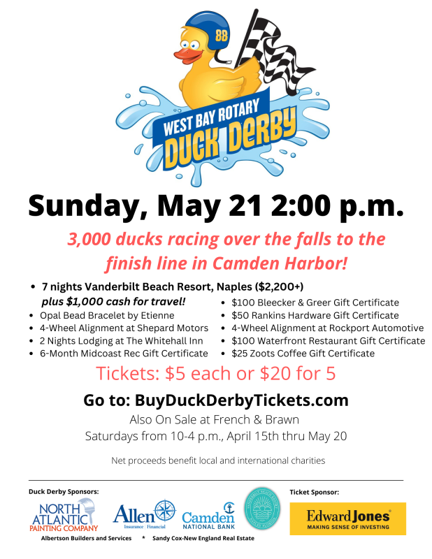 Buy your tickets on Saturday in front of French & Brawn or online at BuyDuckDerbyTickets.com. You could win!