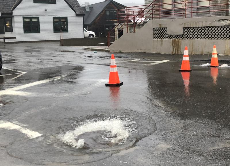Manholes were overflowing in Camden.
