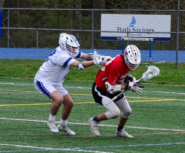 Camden Hills in its contest against Morse. Photo by Ann Pixley.