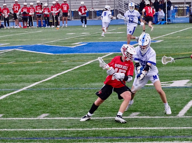 Camden Hills in its contest against Morse. Photo by Ann Pixley.