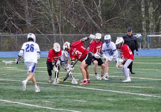 Camden Hills in its contest against Morse. Photo by Ann Pixley.