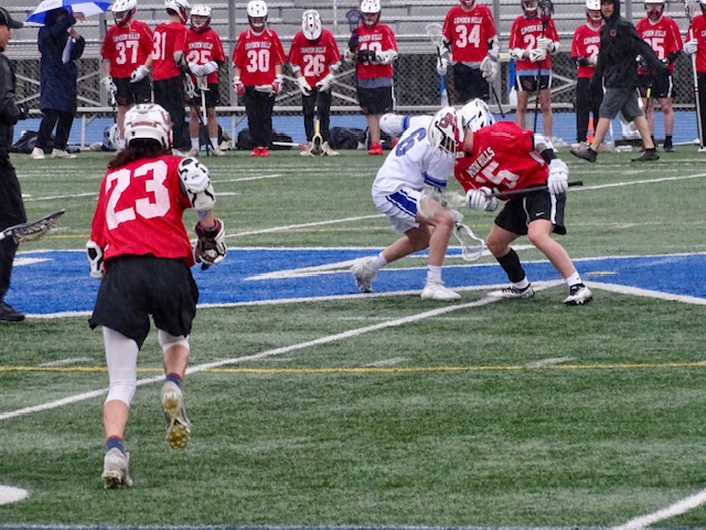 Camden Hills in its contest against Morse. Photo by Ann Pixley.