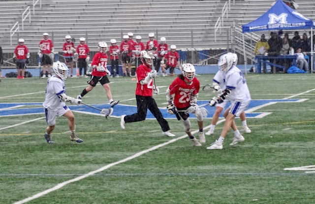 Camden Hills in its contest against Morse. Photo by Ann Pixley.