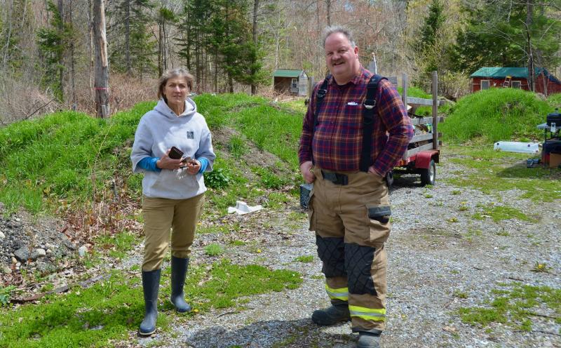 Emily Davis and Fire Chief Clarence Keller are organizing a campaign to return Connie back home to Hope from her current place in Brunswick. (Photo by Lynda Clancy)