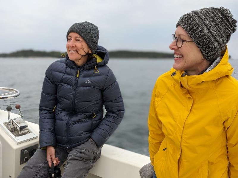 Left Dr. Susie Arnold. Right, Stephanie Welch, both of Island Institute. CANDI JONETH/Boothbay Register