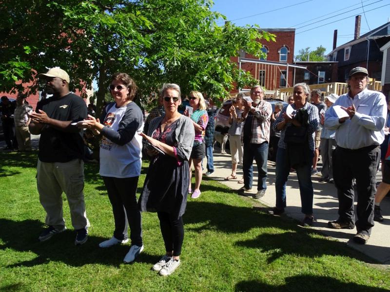 Some of the gathered crowd. (photo by Erica Thoms)