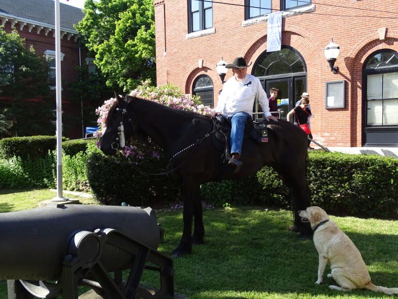 Horses Over America Founder and Executive Director Gerry Scott brought his horse Hercules to the event. (photo by Erica Thoms)