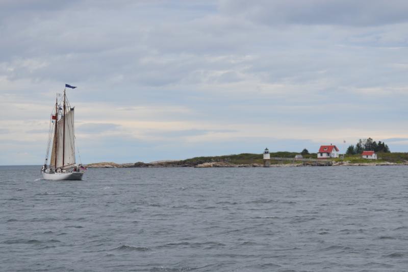 Bowdoin sails past Ram Island. FRITZ FREUDENBERGER/Boothbay Register