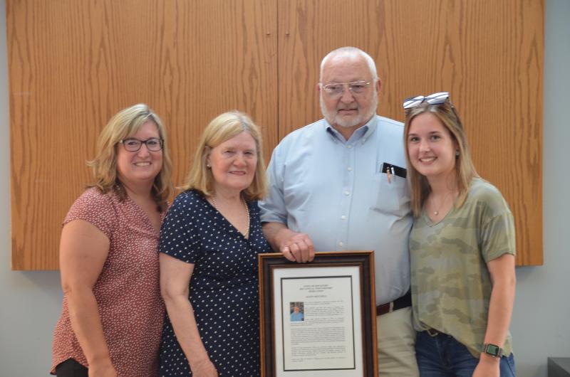 Jill Mitchell, with Marge and Allen Mitchell, and Alison Saucier. (Photo by Lynda Clancy)
