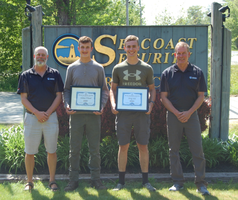 (From Left To Right) Scott Haynes, Jackson O’Donal, Avery Laite, Stephen Haynes. (Photo courtesy Seacoast Security, Inc.)