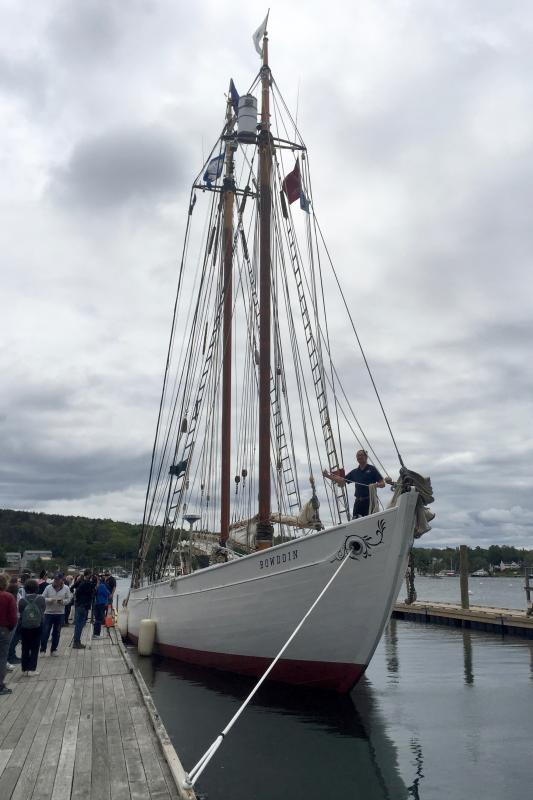 Bowdoin docked in town before its departure. FRITZ FREUDENBERGER/Boothbay Register