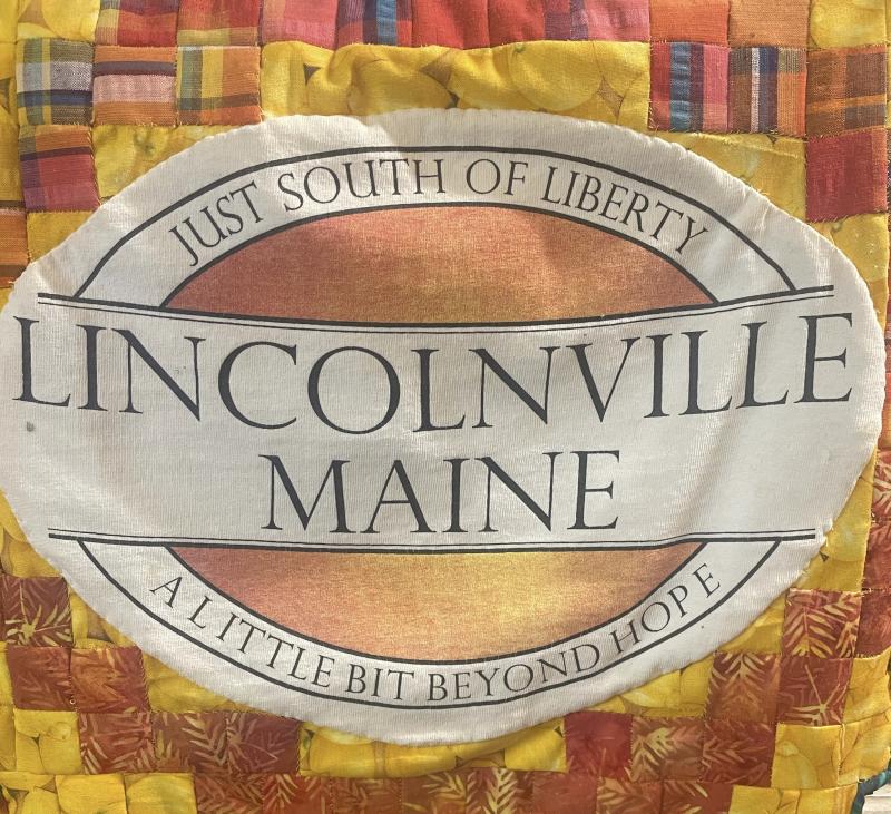 One of the late, great Tom Sadowski’s Bicentennial T-Shirt designs, up-cycled into quilt sample by Diane O’Brien (Photo by Ed O’Brien)