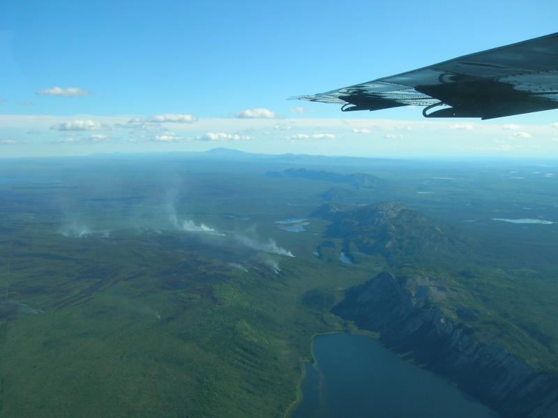 Lightning-caused forest fires in remote places like this in the Northwest Territories are usually left to burn unless they endanger human communities, as the cost and logistics of fighting such fires are enormous. Courtesy of Jeff Wells.
#bird-column, #jeff-and-allison-wells, #maine, #birds, #boothbay register, #boreal forest, #canadian wildfires