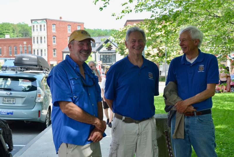 Camden Rotarians Jon Goss, Bob Fillinow and Bob Baldwin.