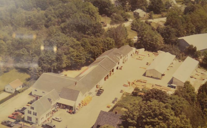 A bird’s eye view of the Rankin’s Hardware and Supply complex on Union Street, Camden, in the 1980s.
