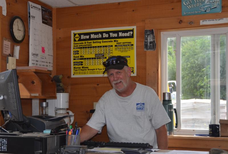 William "Winck" Wincklhofer at the lumber yard station at Rankin’s Hardware and Supply. (Photo by Lynda Clancy)