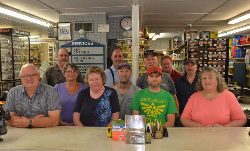 The Rankin’s crew: Front row, left to right: Dana Kennedy, Katherine Patterson, Andrew Pearse, and Nancy Keller; middle row, left to right: Lisa Burgess, Erik Nason, William "Winck" Wincklhofer, and Warren Pendleton; back row, left to right, John Conley, Joe Guala, and Clarence Keller. (Photo by Lynda Clancy)