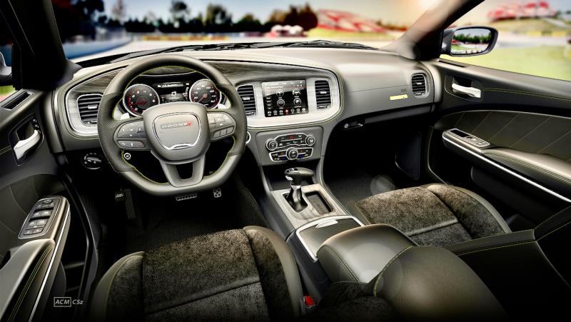 Dour and unattractive, but the Swinger’s cockpit is a good place to do business. The power-adjustable front seats are superb. The rear seats are not large but more than adequate; this may be a muscle car, but it’s also a four-door sedan.