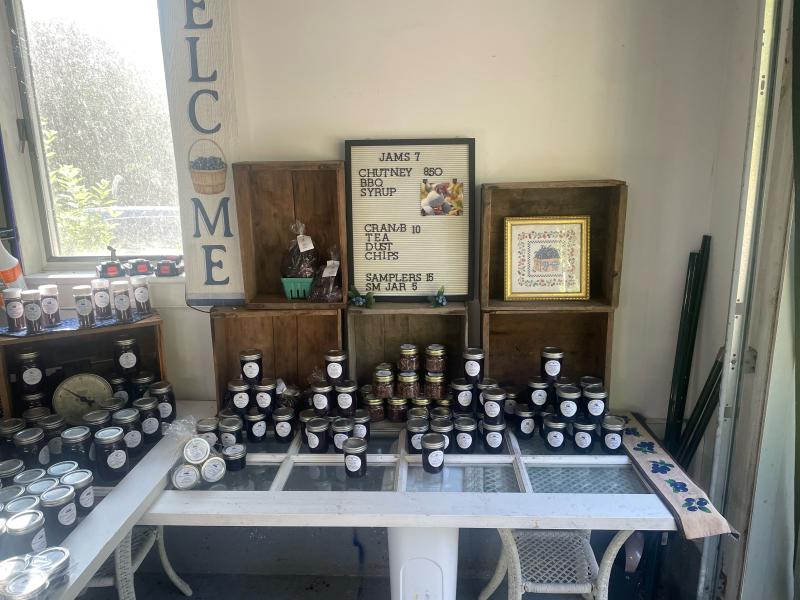 An assortment of Blueberry Hannah’s products. (Photo by Ed O’Brien)