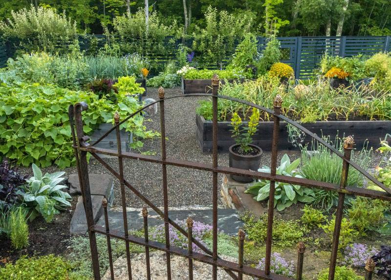 Raised vegetable garden at the home of Jordana and Ross Martin in Northport. (Photo by Jordana Martin)