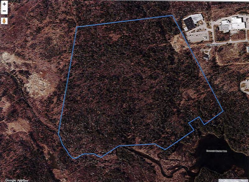 The parcel of 100 acres on which a 48-lot housing development is planned.