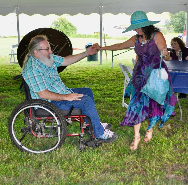 Dancing to the Sandy River Ramblers Bluegrass Band Lincoln Home Newcastle Maine Assisted Living Vibrant Seniors Fundraising LobsterBake