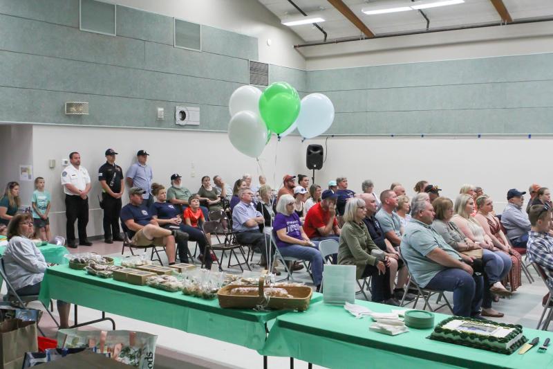 At the Thomaston municipal building, a gathering to celebrate. (Photo courtesy Beck Butler Photography)