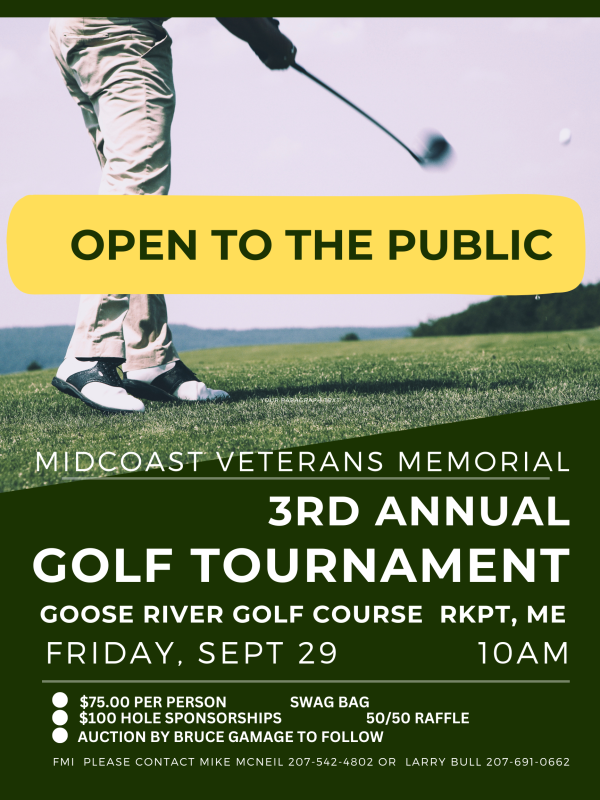 Mid Coast Area Veterans Memorial Golf Tournament tees off Sept. 29 | PenBay  Pilot