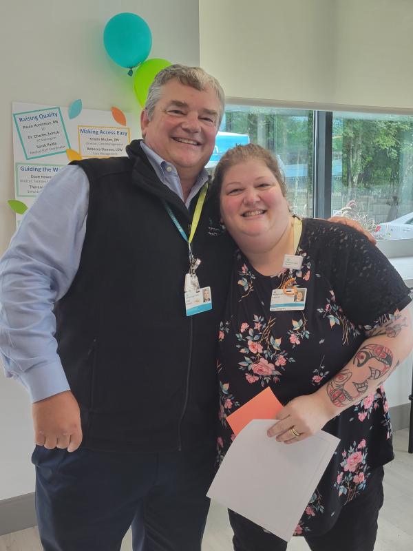 Blue Hill John Ronan, president, and Therese Grindle, switchboard operator. (Photo courtesy Northern Light Health)