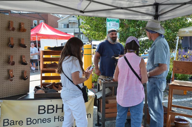 On the Public Landing, vendors and artisans set their wares. (Photo by Lynda Clancy)