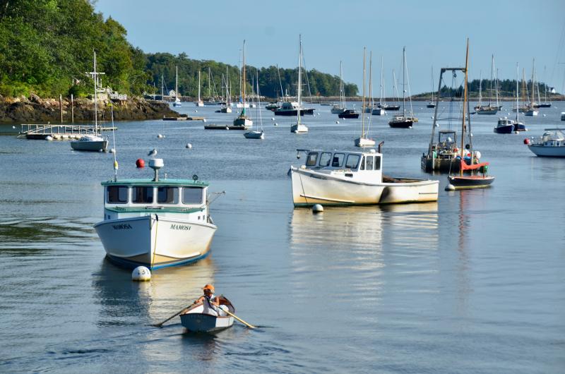 Rockport Harbor is calm on Sept. 14 in advance of a major ocean storm.