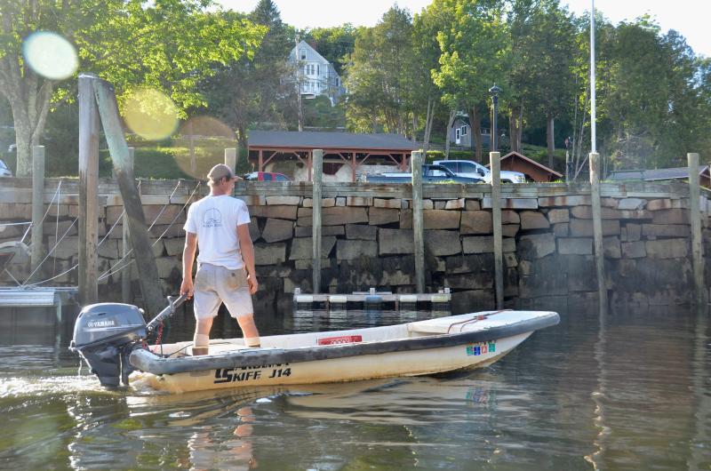Small boats owned by fishermen were also being hauled for the weekend.