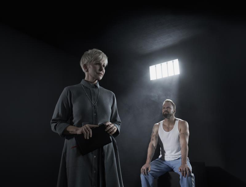 Joyce DiDonato as Sister Helen Prejean and Ryan McKinny as Joseph De Rocher in Jake Heggie's "Dead Man Walking." (Photo by Paola Kudacki / Met Opera)